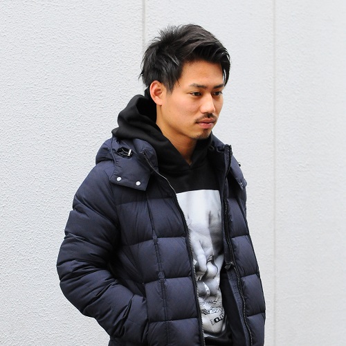 ダウンジャケット　重ね着　ダサい