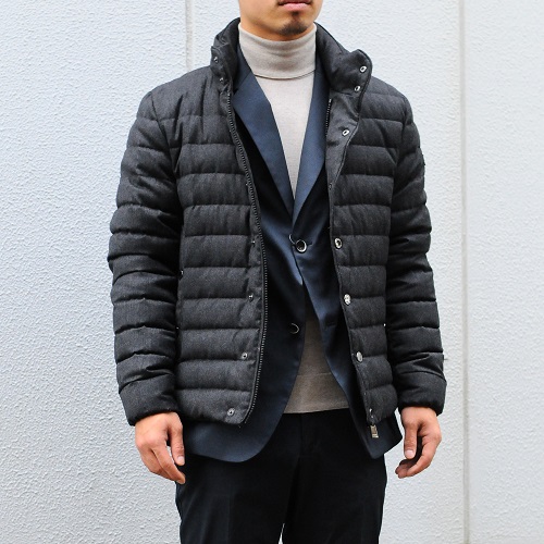 ダウン　重ね着　ダサい　ジャケット　コディネート