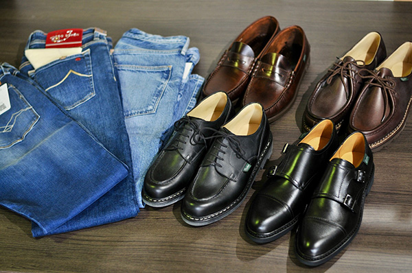 デニム×革靴
