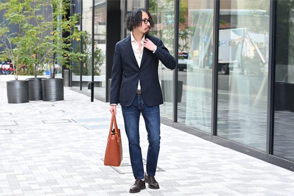 デニム×革靴 40代 50代イケオジコーデ