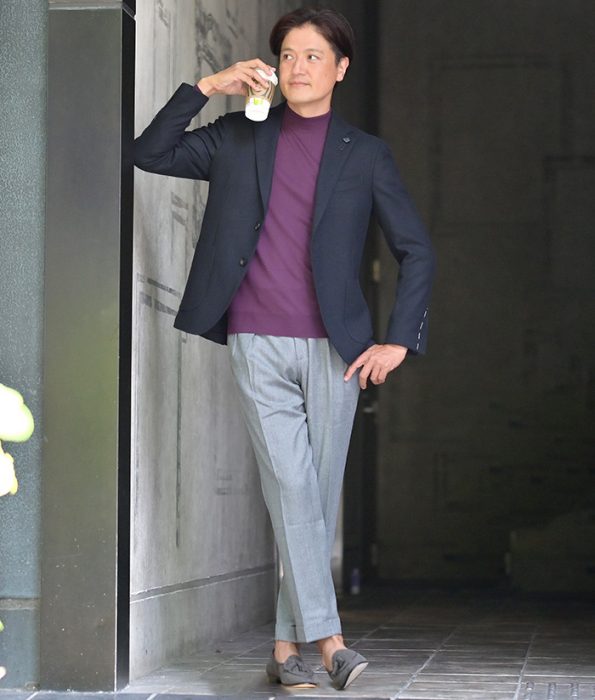 モックネックコーデ