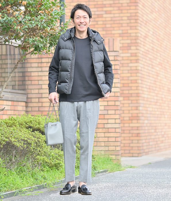 30代40代長そでTシャツコーデ