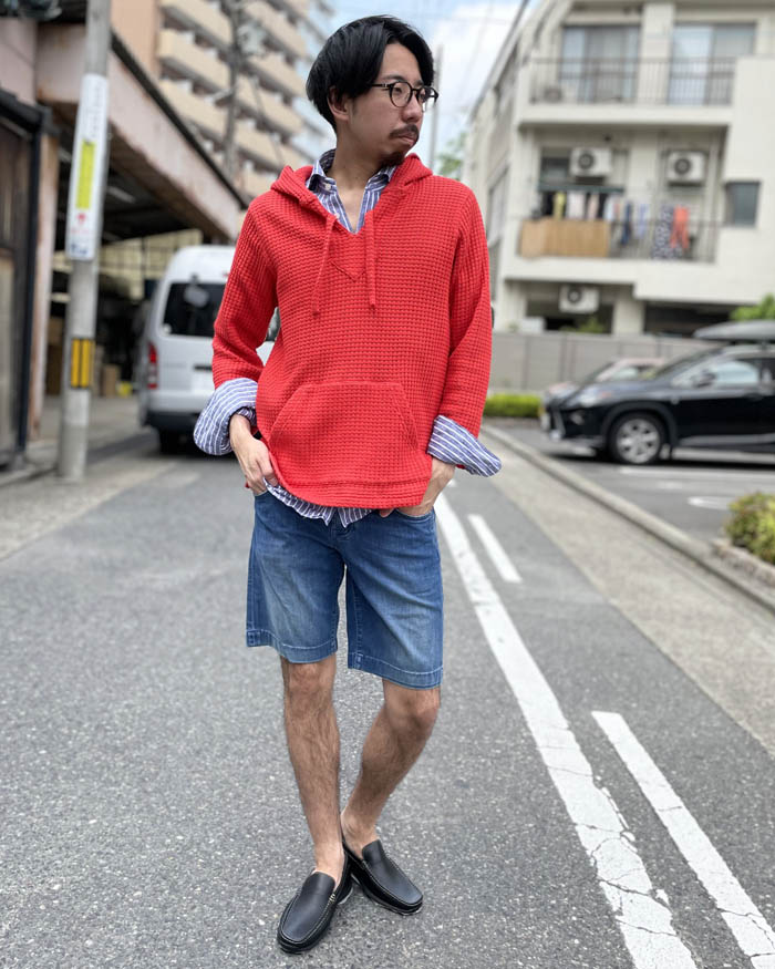 シーグリーンレッドメキシカンパーカー