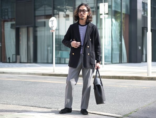 ジョンスメドレー ボーダー柄ニット 30代40代着こなし方