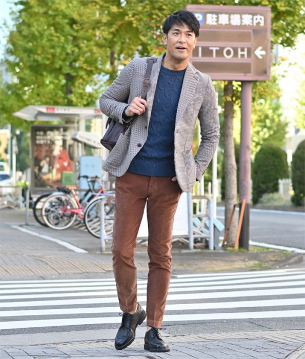 メンズニットコーデ