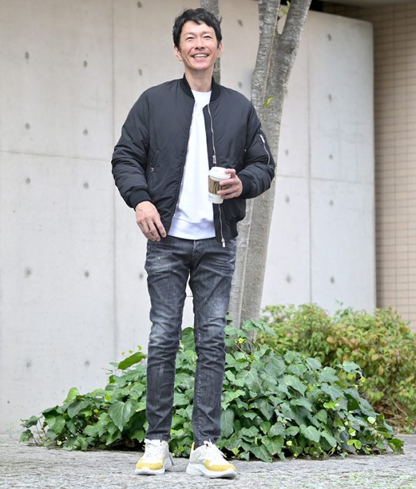 タトラスダウン MA1 コーデ