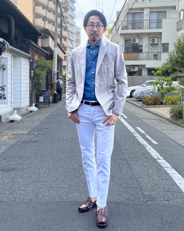 ジャケット デニム コーデ