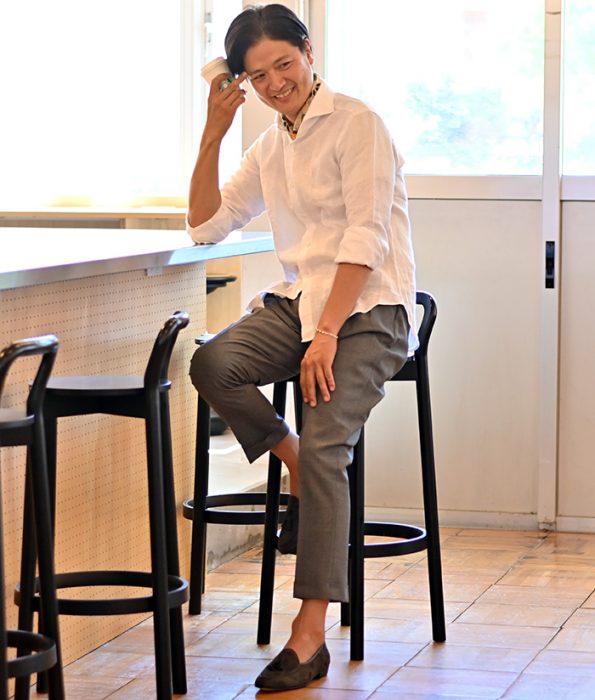 メンズシャツコーデ