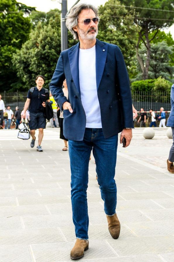 ジャケット×デニム