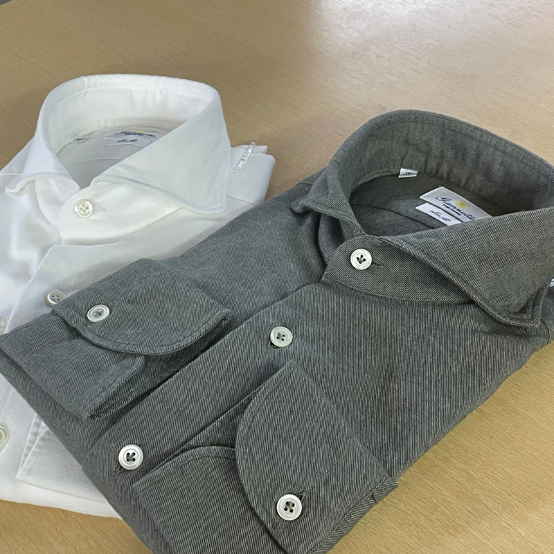 【未使用】Giannetto ジャンネット　ワイドシャツ　シャンブレー　シャツ GIANNETTO ジャンネット ジャケット シャンブレー シャツジャケット