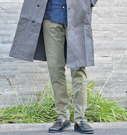 INCOTEX/インコテックス/カーキ/コットンパンツ