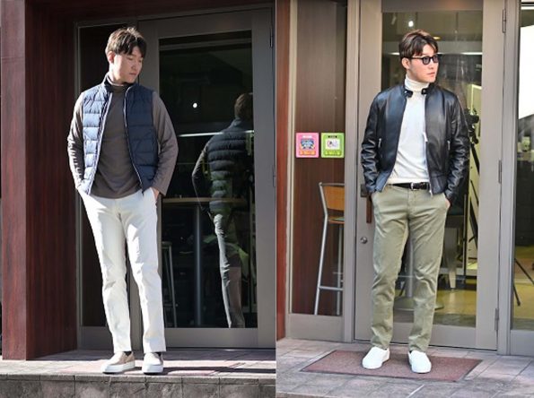 INCOTEX/インコテックス/ホワイト/カーキ/コットンパンツ