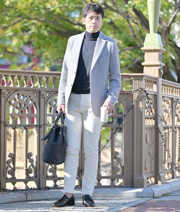 ジャケットに合うカバン コーデ