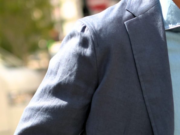 ジャンネット GIANNETTO リネンシャツジャケットの素材感