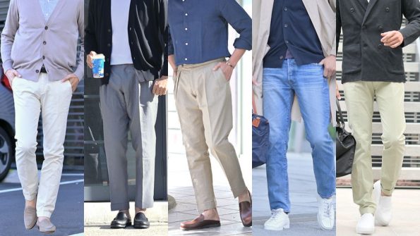 淡い色メンズパンツ