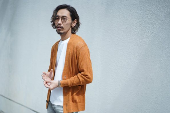 コットンリネン　カーディガン