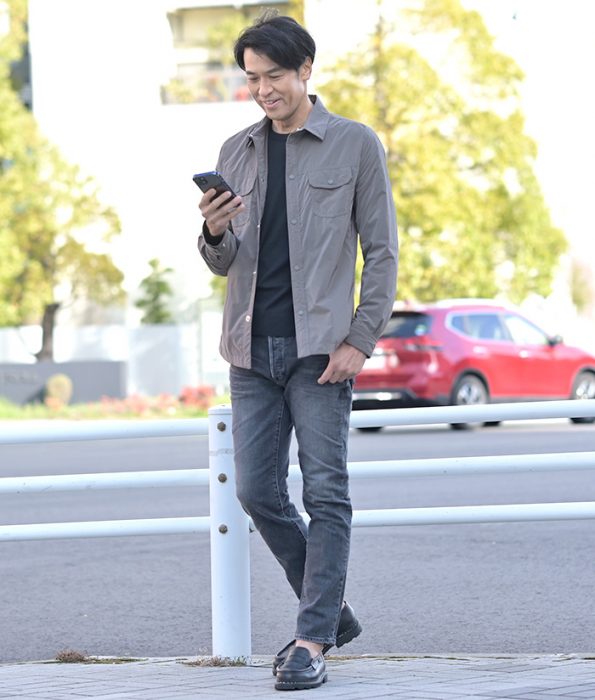 ムーレー　シャツブルゾン　コーデ