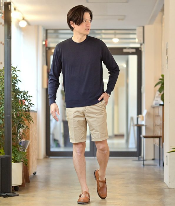 JOHN SMEDLEY/ジョンスメドレー/クルーネックニット
