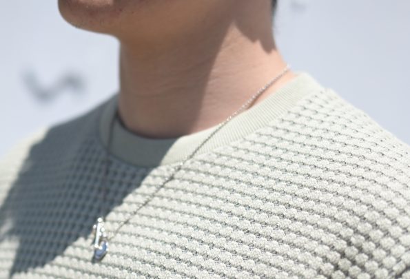 SEAGREEN/シーグリーン/半袖Tシャツ/ニットソー/ビッグワッフル/モスグリーン