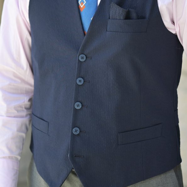 シアサッカー地シングルジレ