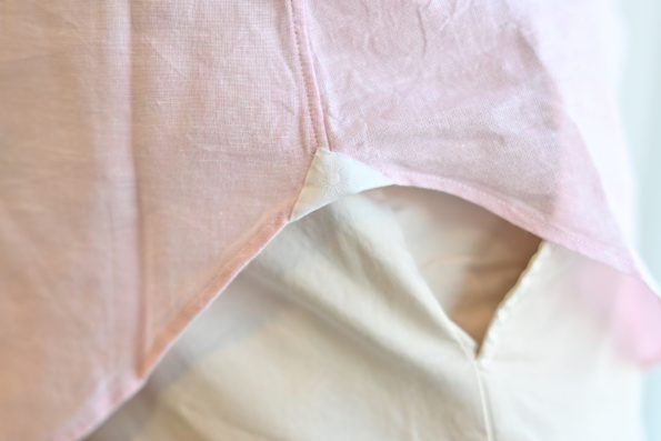 GIANNETTO/ジャンネット/長袖カジュアルシャツ/リネンコットン生地/ウォッシュピンク/