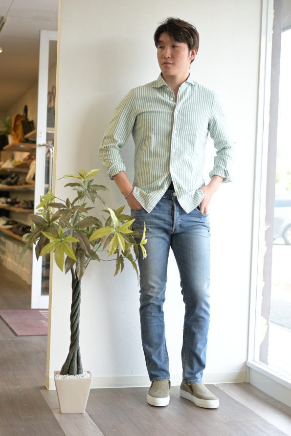 PELLICO SUNNY/ペリーコサニー/スリッポン/GIOIA/スエード/レザーシューズ/ストーン オリーブグレー/ 牛革 /SCAMO /厚底/イタリア