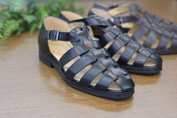 PARABOOT/パラブーツ/FERRET/フェレット/ブラック/レザーサンダル/オイルドレザー/グラディエーター/編み込みレザー /グルカサンダル