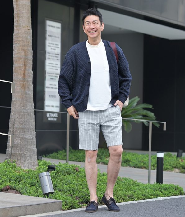 メンズ ハーフパンツコーデ 40代50代