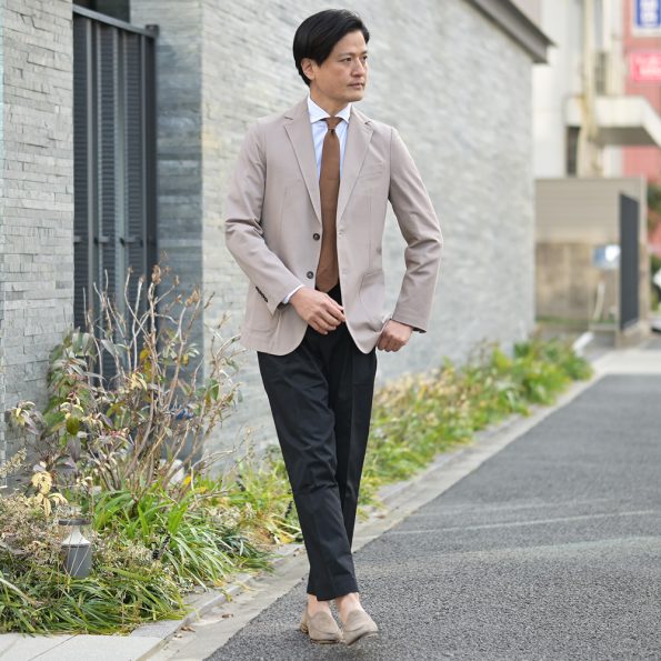 フィナモレのコットンクロスの長袖カジュアルシャツを使ったコーディネート