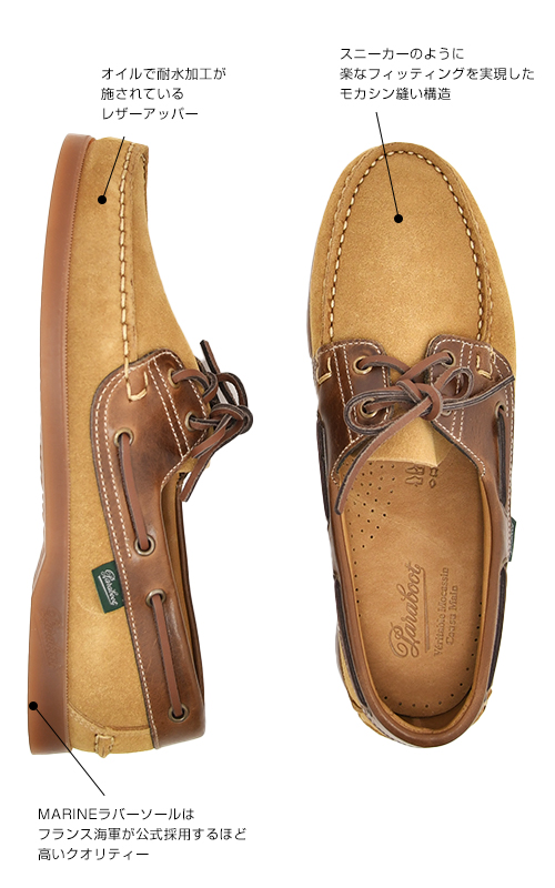 パラブーツのデッキシューズ