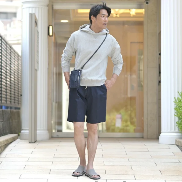 フェリージのナイロンサコッシュを使用したコーディネート