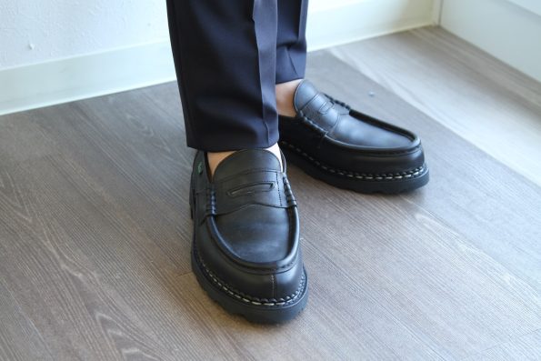 PARABOOT/パラブーツ/REIMS/ランス/モデル /ブラック/NOIRE/LISオイルドレザー製/コインローファー/スリッポン /メンズシューズ/フランス
