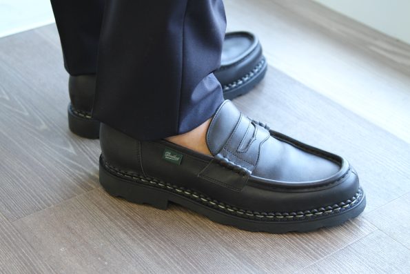 PARABOOT/パラブーツ/REIMS/ランス/モデル /ブラック/NOIRE/LISオイルドレザー製/コインローファー/スリッポン /メンズシューズ/フランス