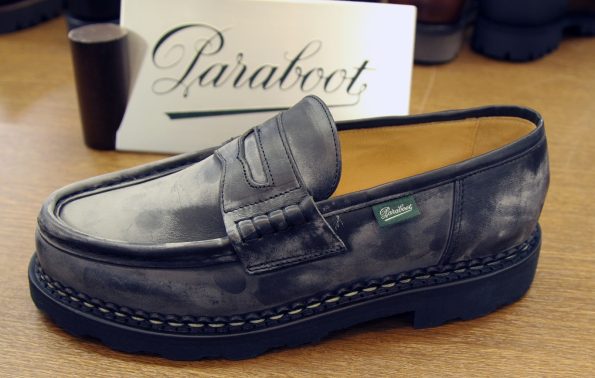 PARABOOT/パラブーツ/REIMS/ランス/モデル /ブラック/NOIRE/LISオイルドレザー製/コインローファー/スリッポン /メンズシューズ/フランス