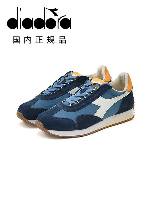 ディアドラ ヘリテージ DIADORA HERITAGE スニーカー メンズ ローカットシューズ エキップ EQUIPE CANVAS SW EVO キャンバス×スエード ブルー×ネイビー ラバーソール
