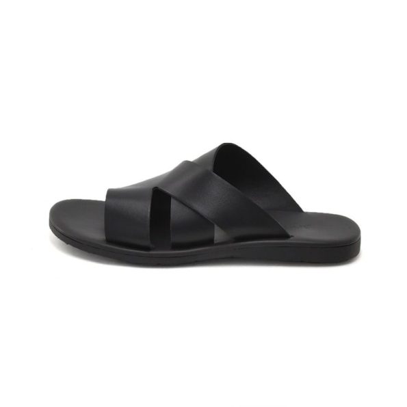 30代40代50代の男性が街で履くレザーサンダル