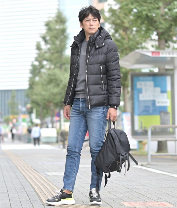 TATRAS / タトラスのスリムダウンブルゾンENRI / エンリ を使った40代50代のハイクラスな大人の品格が漂う休日カジュアルコーディネート