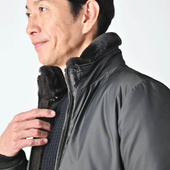 CELOTTI / セロッティのエレガントな羊のファーをあしらった、上品で暖かいネック周り