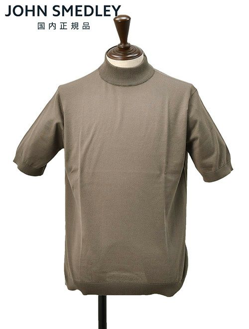 ジョンスメドレー 半袖モックネック