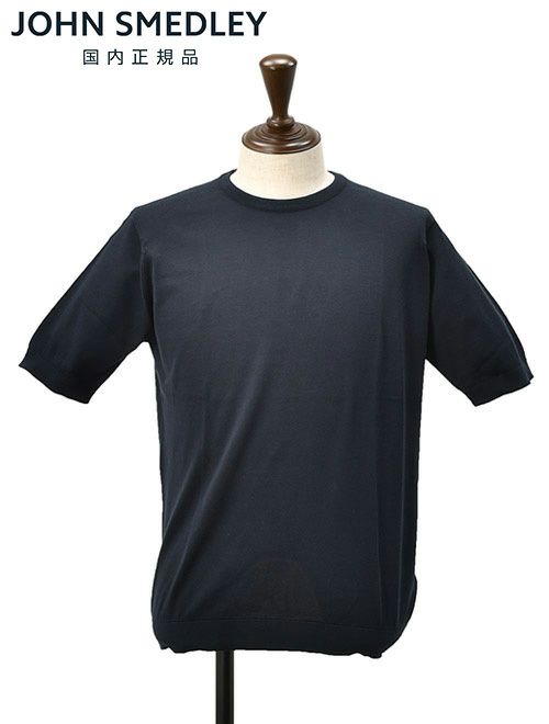 ジョンスメドレー JOHNSMEDLEY　ニット 半袖 ネイビー