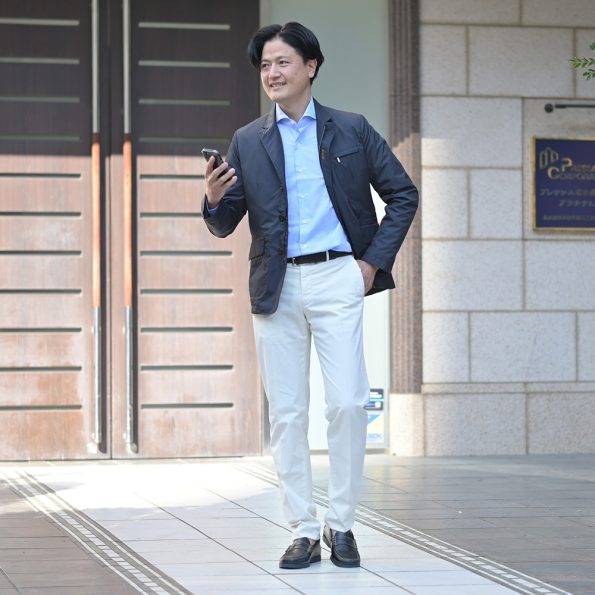 ジャンネットのシャツを使用した春コーデ