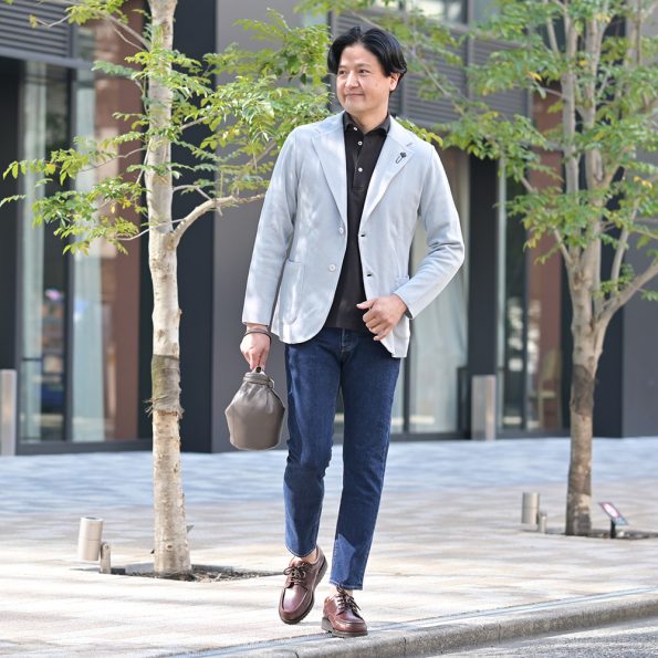 ジャンネット　ポロシャツ　コーデ