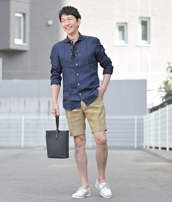 ハーフパンツを使った大人のコーディネート