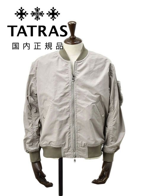 TATRAS / タトラスのライトグレーMA-1の現代的なシルエットと素材使い