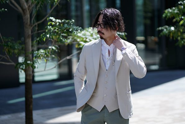 ジャンネット GIANNETTO シアサッカー シャツジャケット