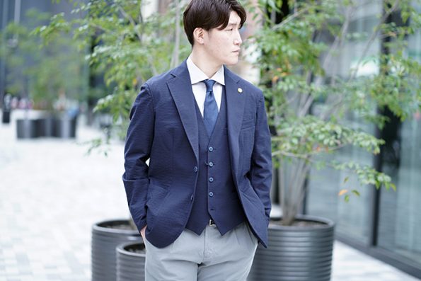 ジャンネット GIANNETTO シアサッカー シャツジャケット