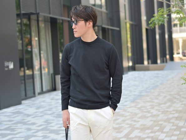 ロンT感覚で着られるショーツとの相性抜群なFILIPPO DE LAURENTIIS / フィリッポ・デ・ローレンティスのサマーニット