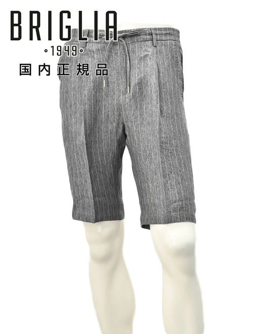 シンプルさにアクセントを齎すBRIGLIA194 / ブリリアのストライプショーツ