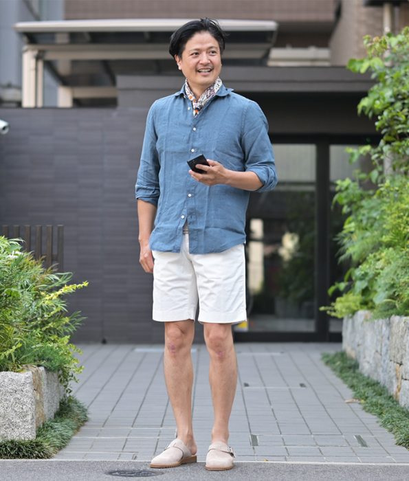フィナモレシャツ 夏コーデ