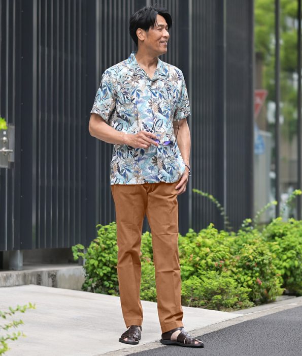 ジャンネットシャツ 夏コーデ